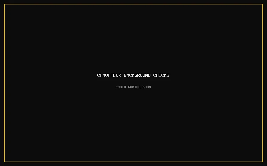 Rigorous chauffeur background check and vetting process